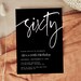 Black 60th Birthday Invitation Template, Modern 60th Birthday Invite ...