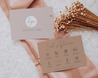 Lash Aftercare Card Template, Lash Extensions Card, Editable Eyelash Care Card, Lash Instructions, Modern Care Card, DIY Lash Care Card