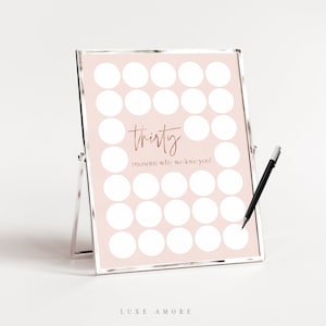 30 Reasons We Love You Template, Blush Pink Thirty Reasons Poster, Women 30 Memories Birthday Sign, Female 30th Birthday Gift, Rose Gold