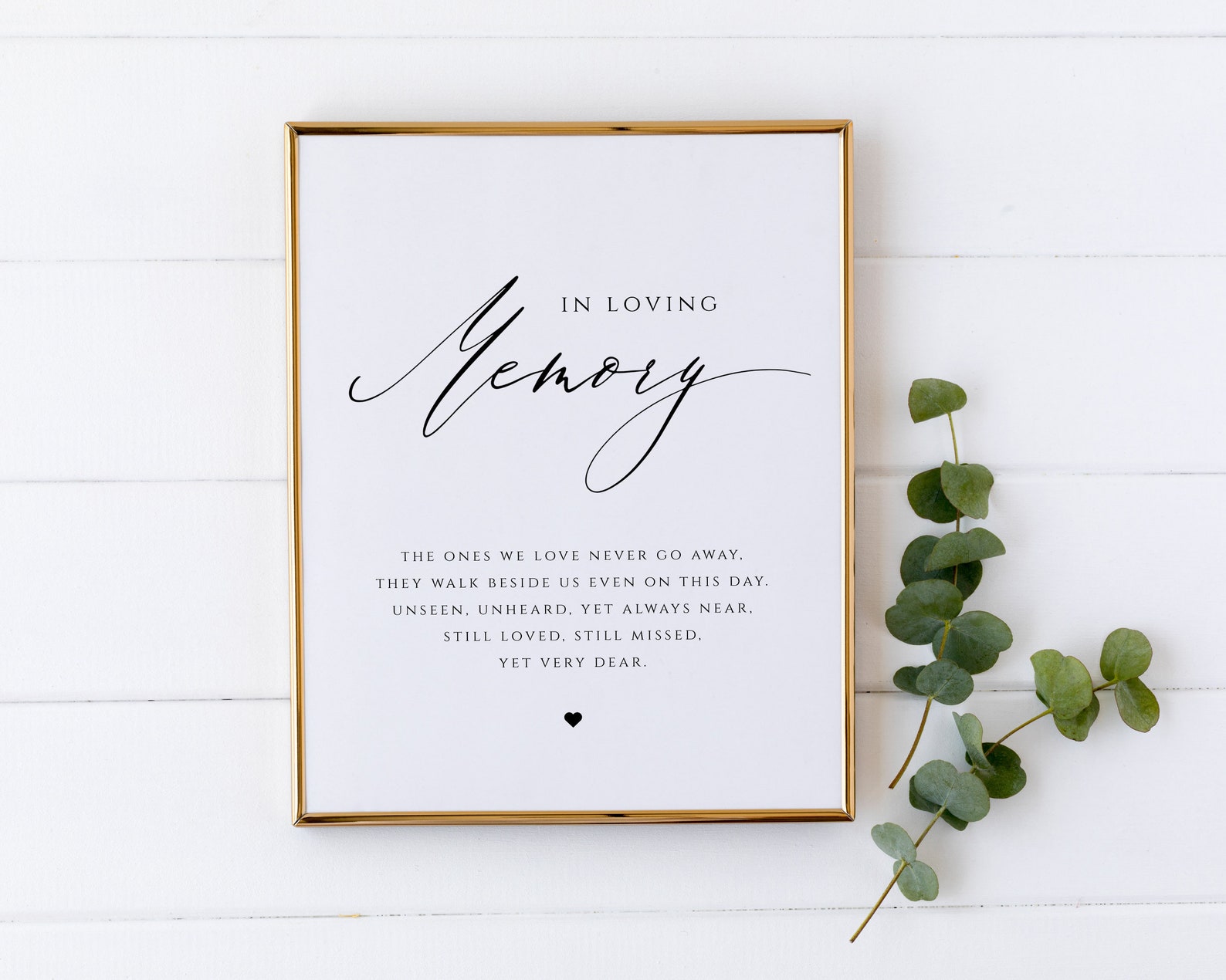 Printable in Loving Memory Wedding Sign Editable Template Etsy