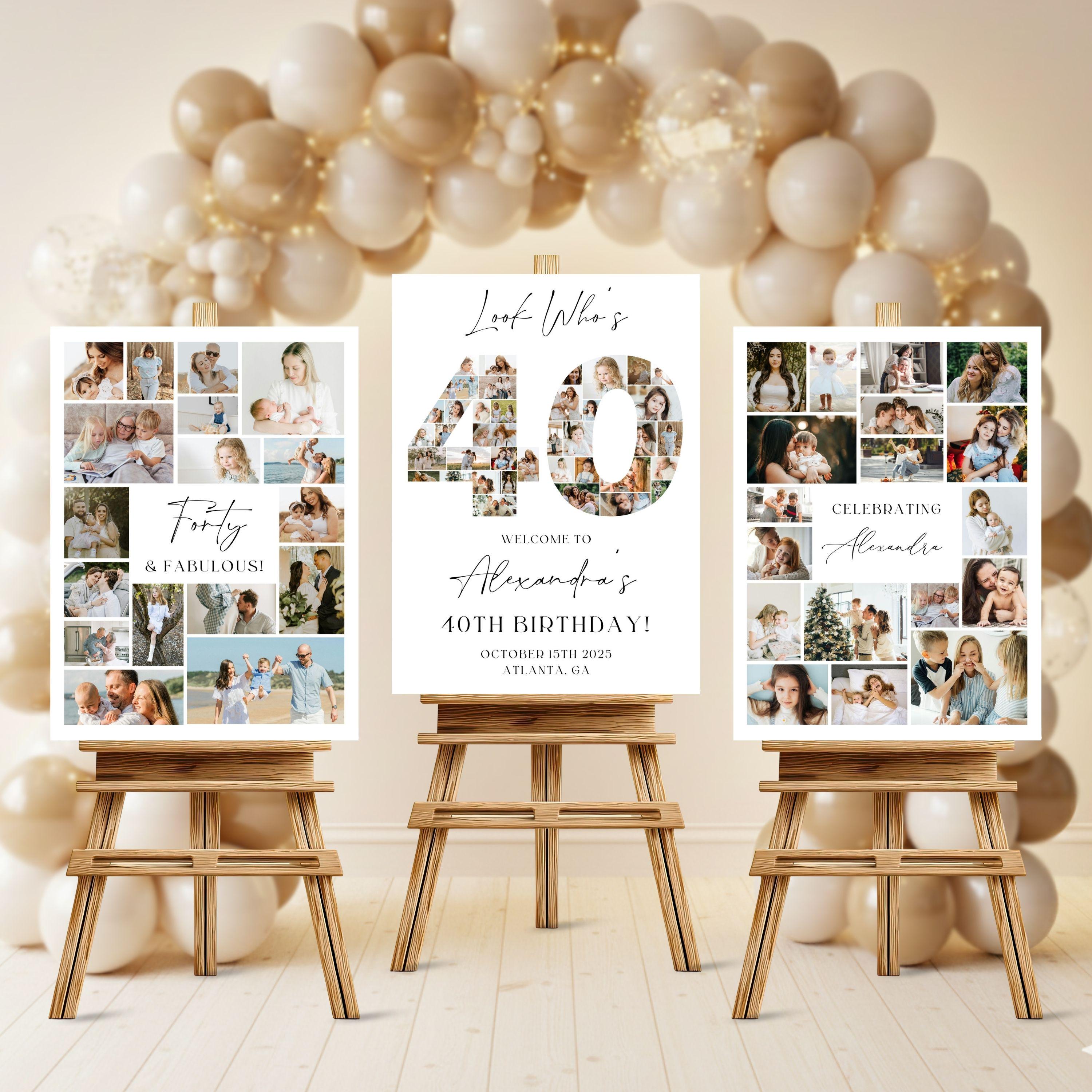 Awesone Since 1985, striscione per 40° compleanno, decorazioni dorate