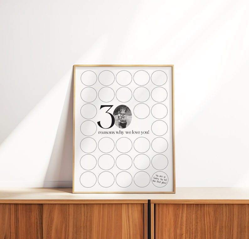 30 Reasons Why We Love You Guest Book Alternative, 30° compleanno festa