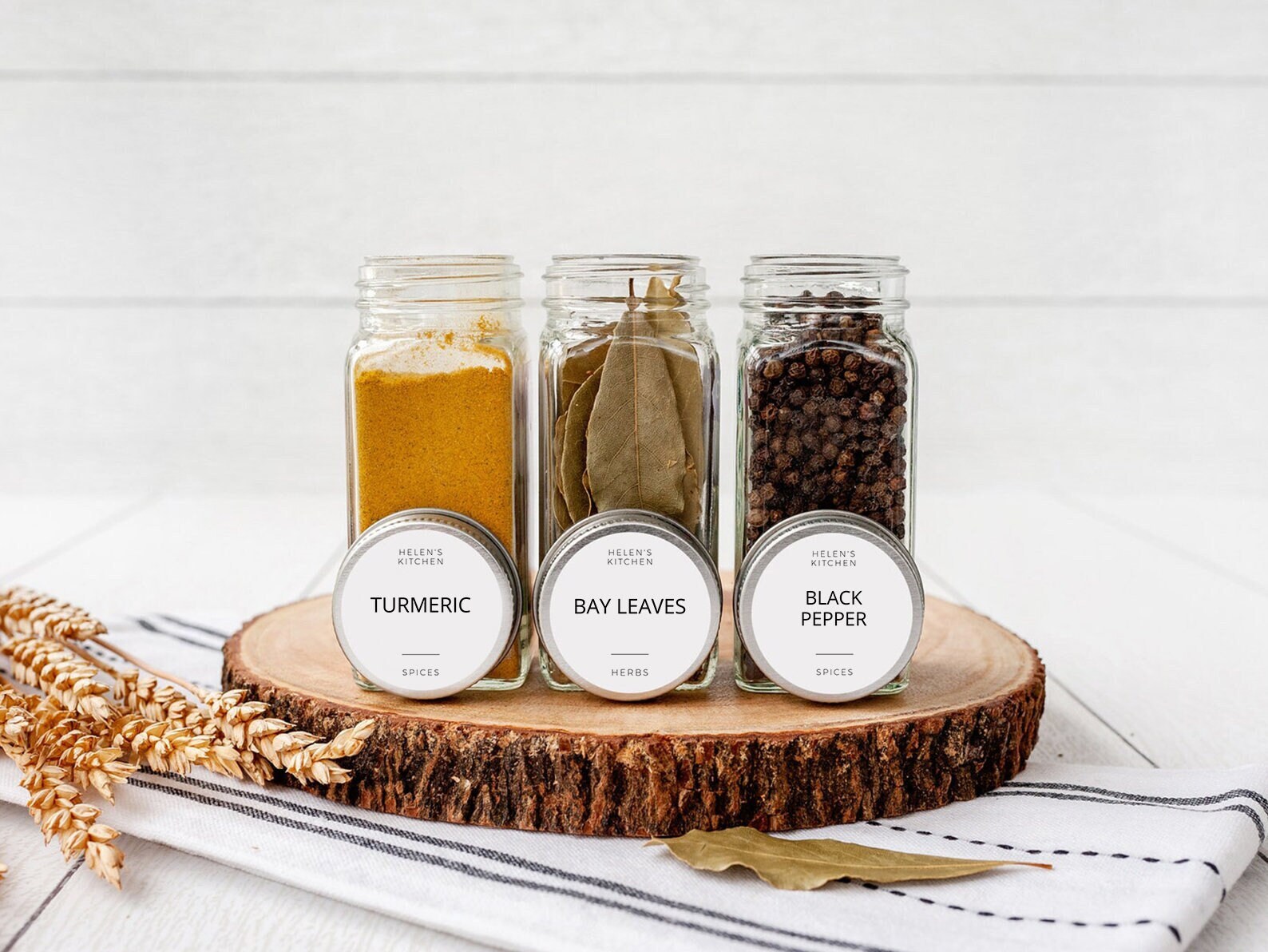 Talented Kitchen 125 Spice Labels Stickers, Clear Spice Jar Labels  Preprinted - Bed Bath & Beyond - 37372551