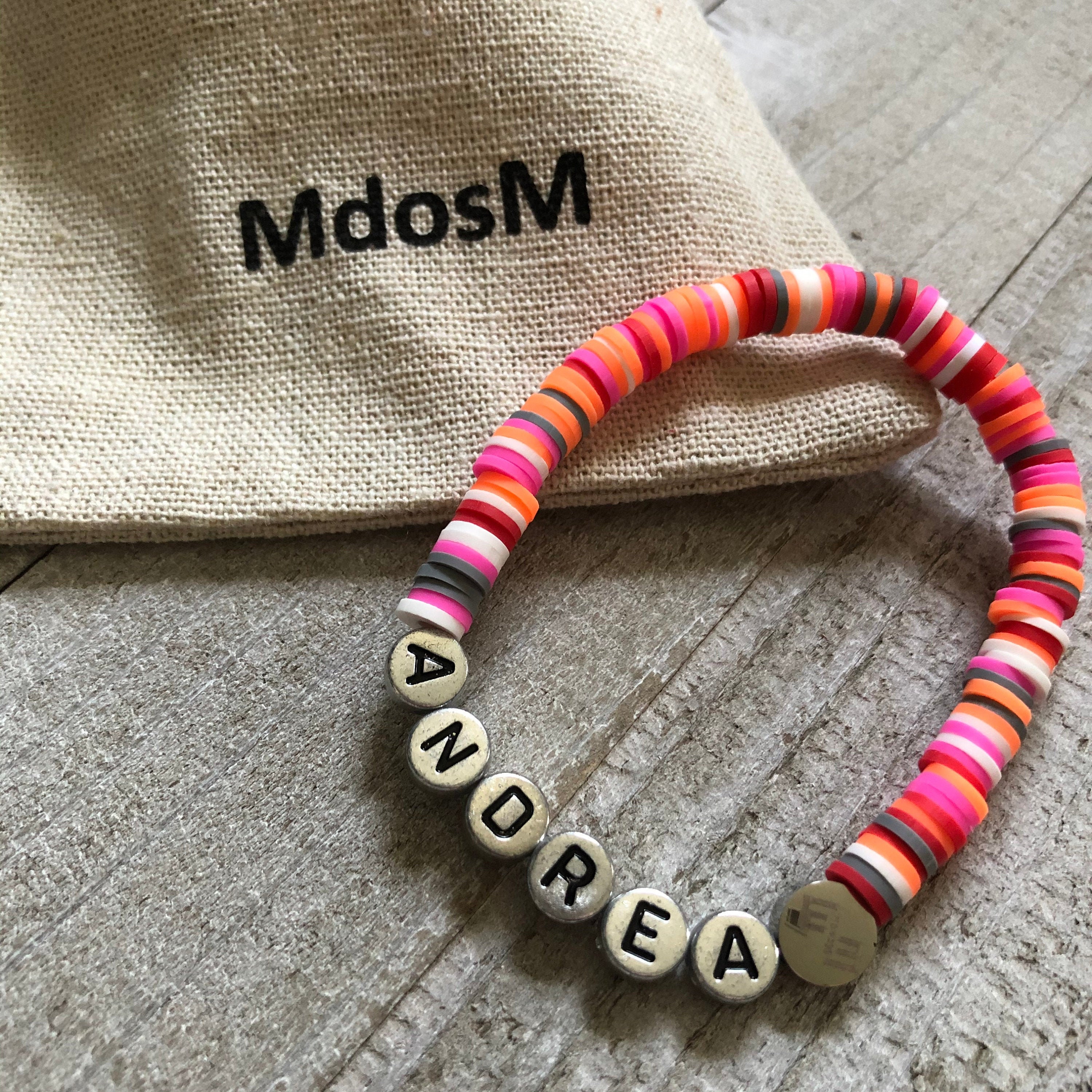 Pulsera personalizada pulsera de nombre pulsera de cuentas Etsy