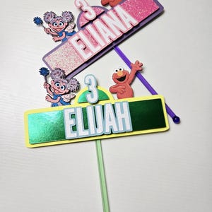 abby and friends street cake topper. custom birthday cake topper