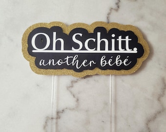 Schitt’s Creek baby sprinkle cake topper