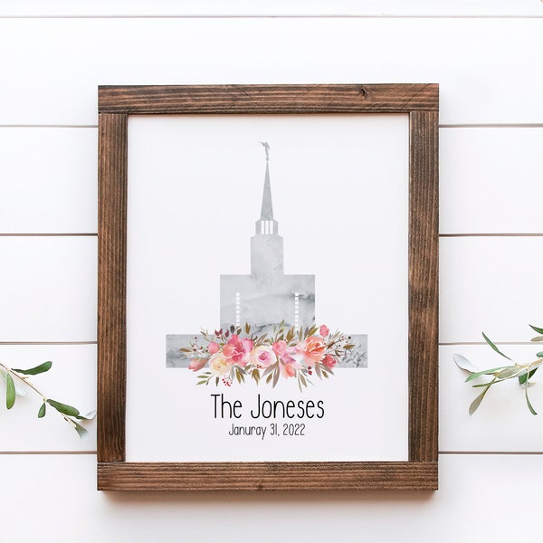 LDS Art Prints, LDS London England Temple Printable, Personalized LDS Wedding Gift, Latter Day Saint Art, Mormon Gifts, Lds Baptism