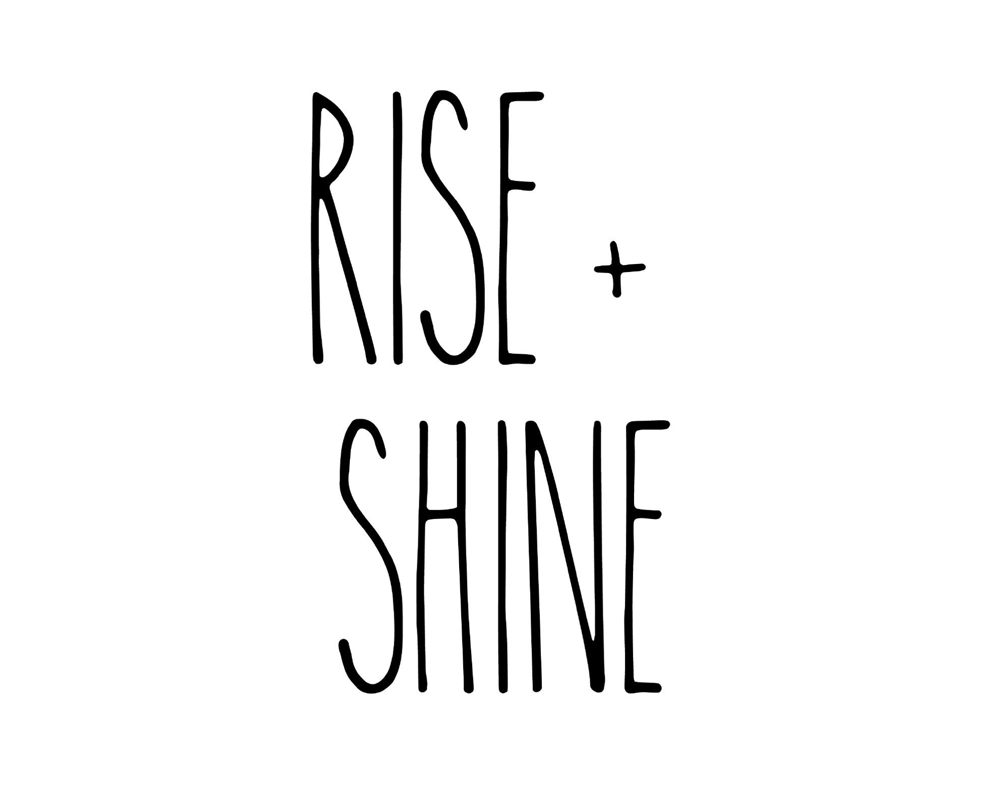 Rise and Shine Print / Bedroom Printable Wall Art / Rise and | Etsy