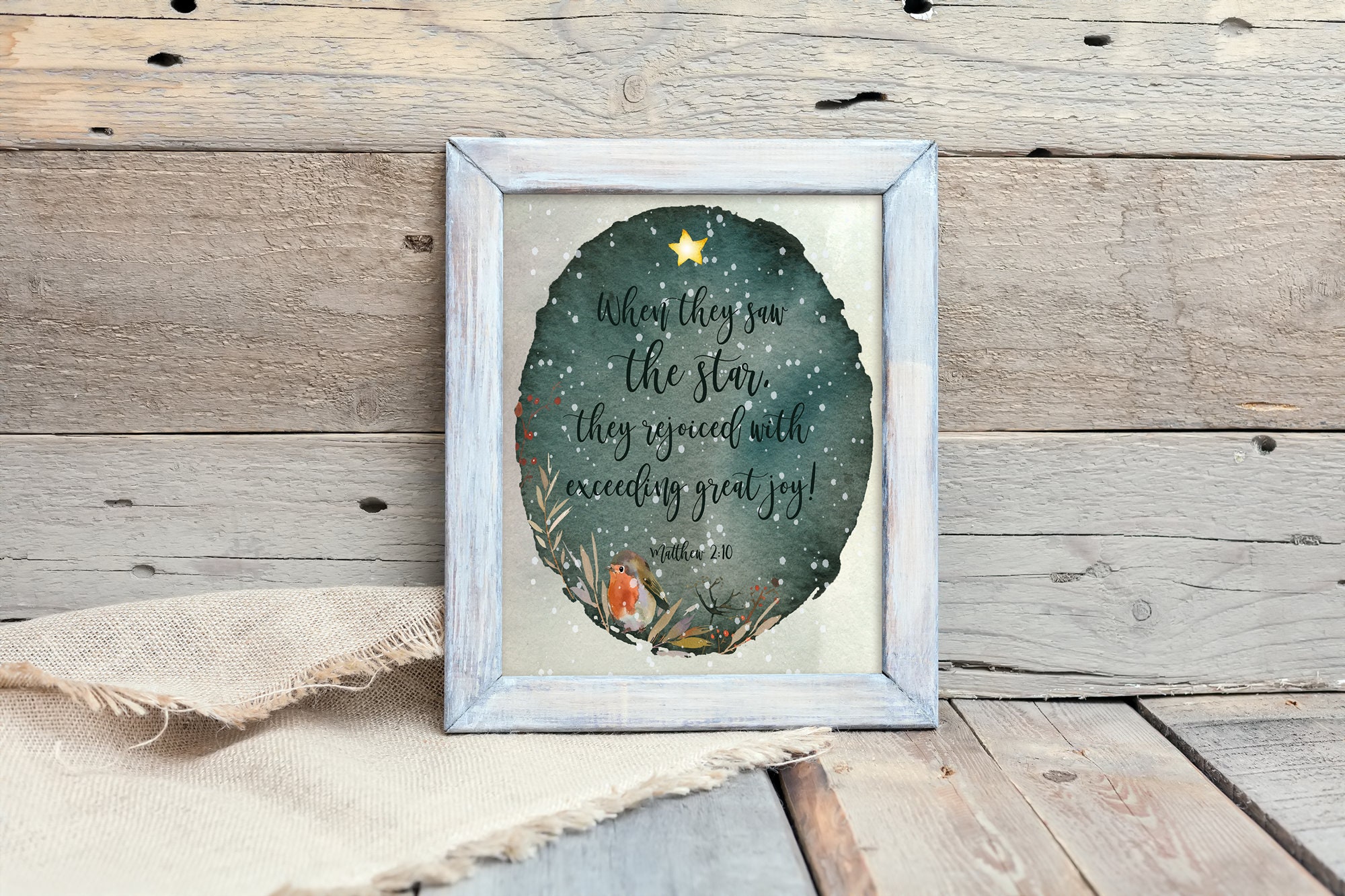 Weihnachten BibelVers Weihnachten Stern Kunst Etsy