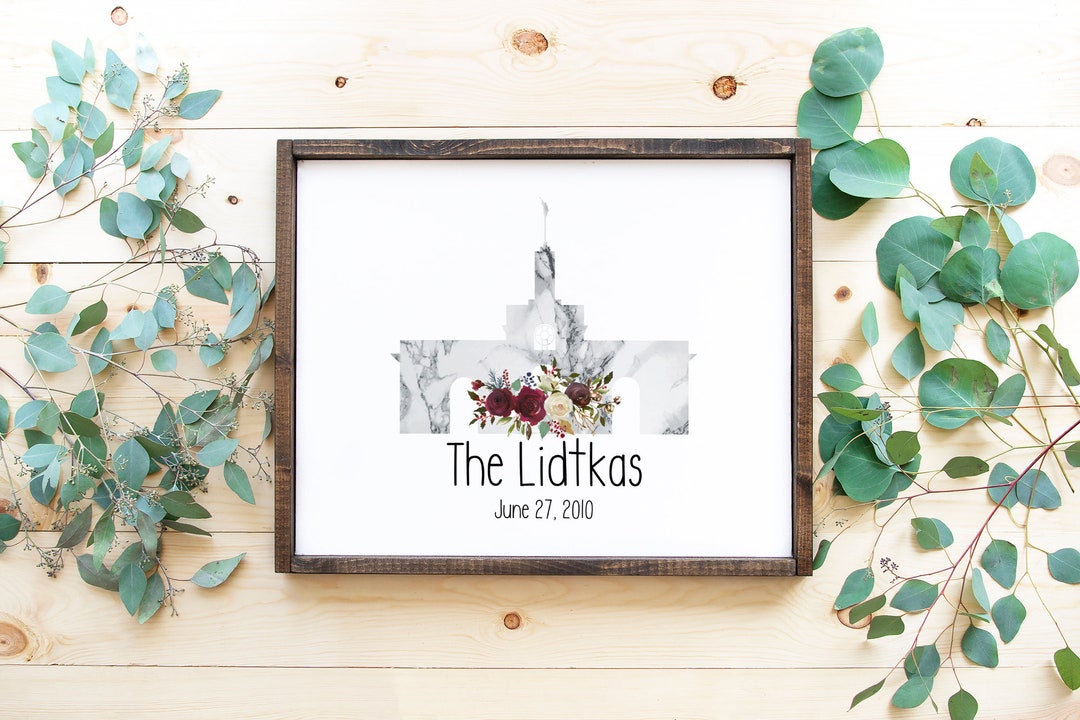 Custom LDS Art Prints, LDS Mt Timpanogos Temple Printable, Personalized ...