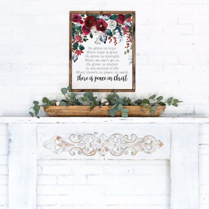 There Is Peace In Christ Floral LDS Art (Digital Download)