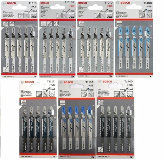 Jig Saw Blades By Bosch Each Pack Contains 5 Blades Various Etsy