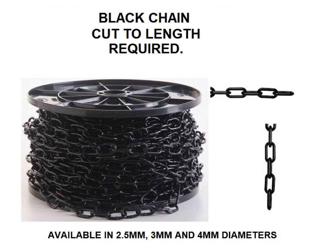 Chaîne noire à mailles de 2 mm | En stock! | Lucleon