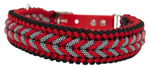 Adjustable Paracord Dog Collar Sanctified Center Arrows Weave