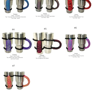 20 and 30 Oz Tumbler Handle Paracord for Stainless Cups, Metal Tumbler  Handle Yeti Cup, Bright Colors, Polar Camel, & RTIC Tumblers 