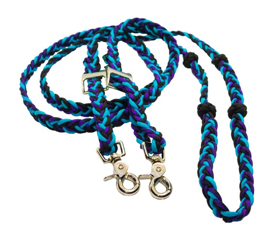 Paracord Barrel Riding Horse Reins 6 Strand Flat Braid 3.99
