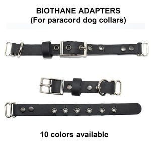 BioThane Adapters (for making Adjustable Paracord Dog Collars)