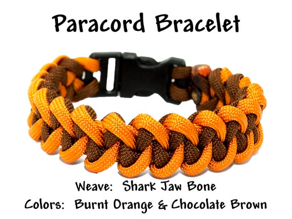 Paracord Bracelet Shark's Jawbone Weave Any Size 3.99 Shipping 