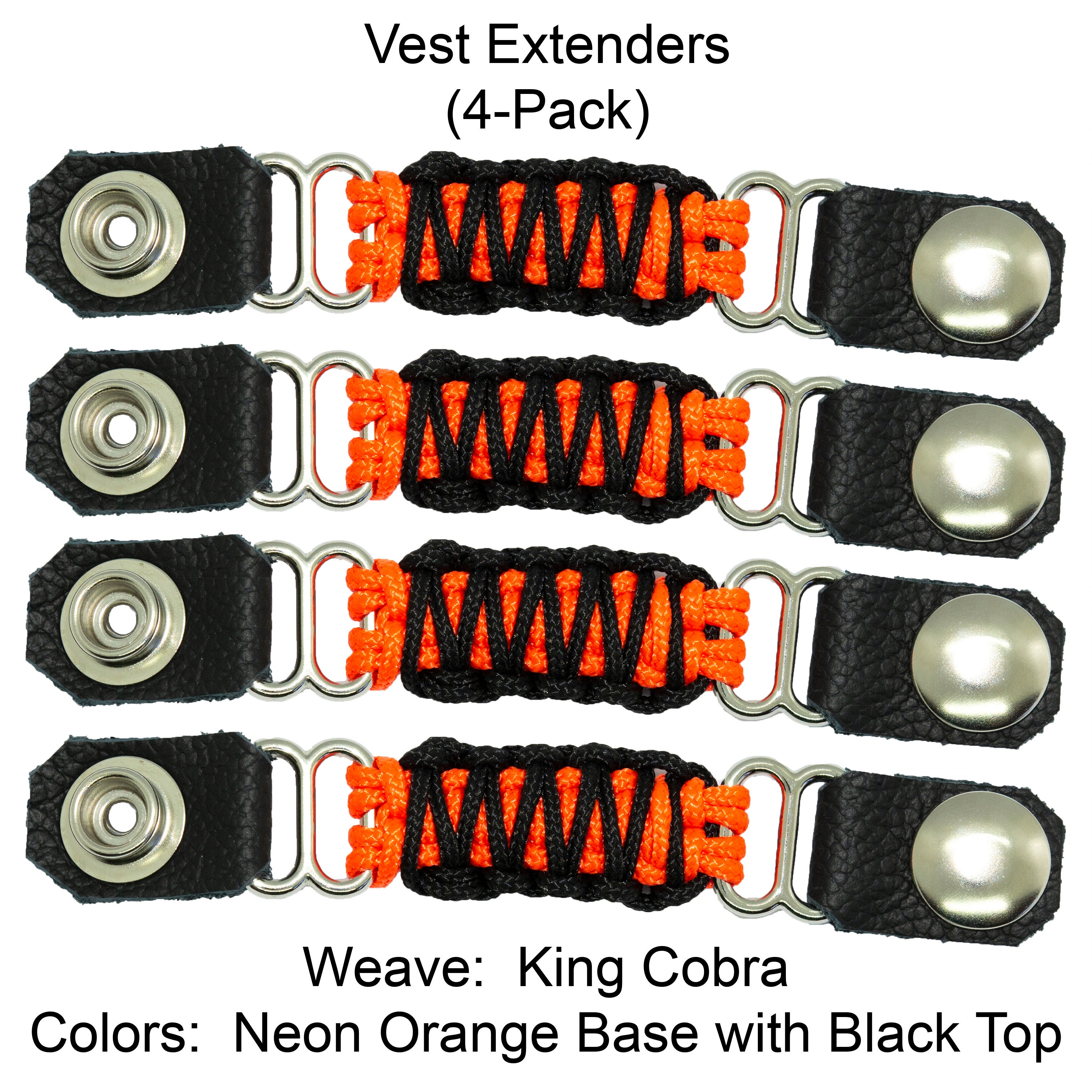 Vest Extenders 4pack King Cobra Weave Any Size 1.99 Etsy