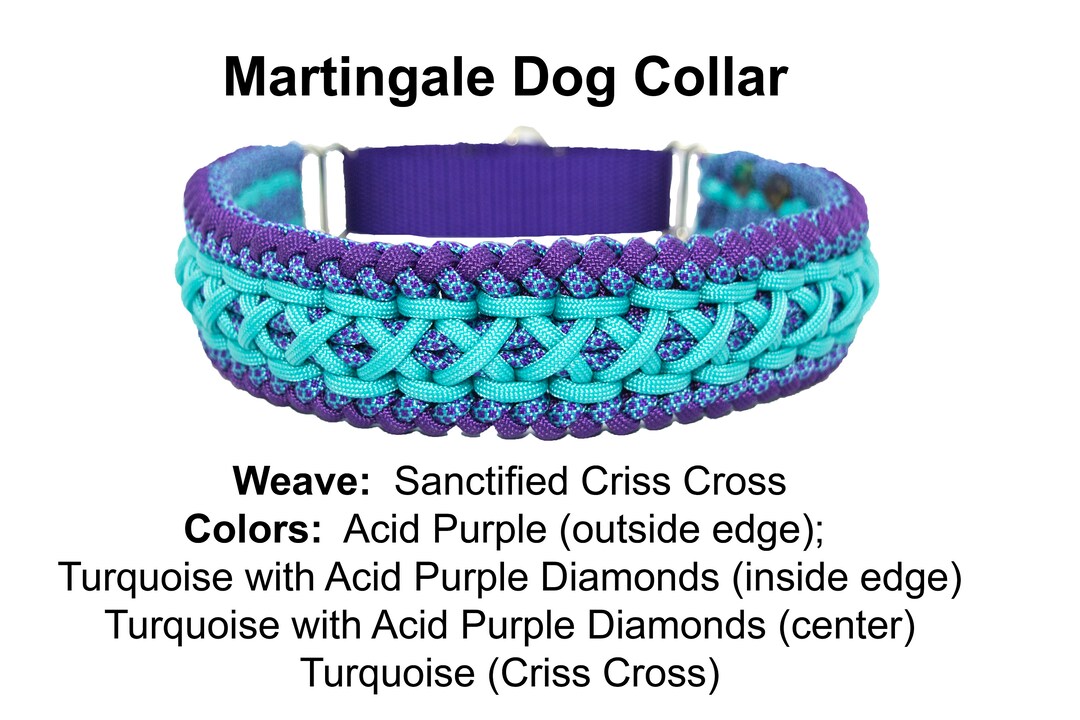 Paracord Martingale Dog Collar Sanctified Criss Cross Weave Etsy
