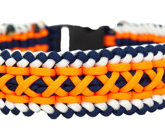 Paracord Dog Collar - Sanctified Criss Cross Weave - Small to XL
