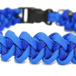 Paracord Dog Collar - Shark&#39;s Jaw Bone Weave - Small to XL