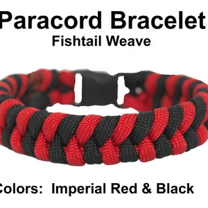 Paracord Bracelet - Fishtail Weave - Any size - 4.99 Shipping