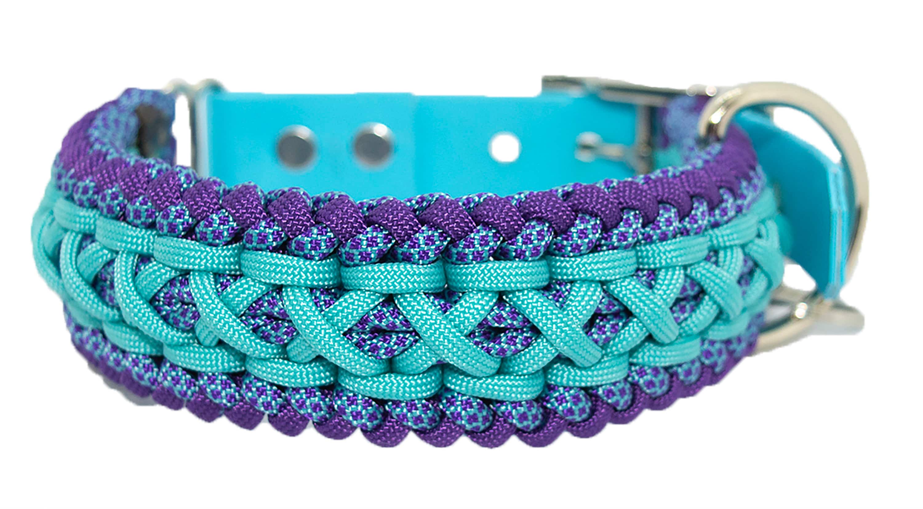 Adjustable Paracord Dog Collar - Sanctified Criss Cross Center