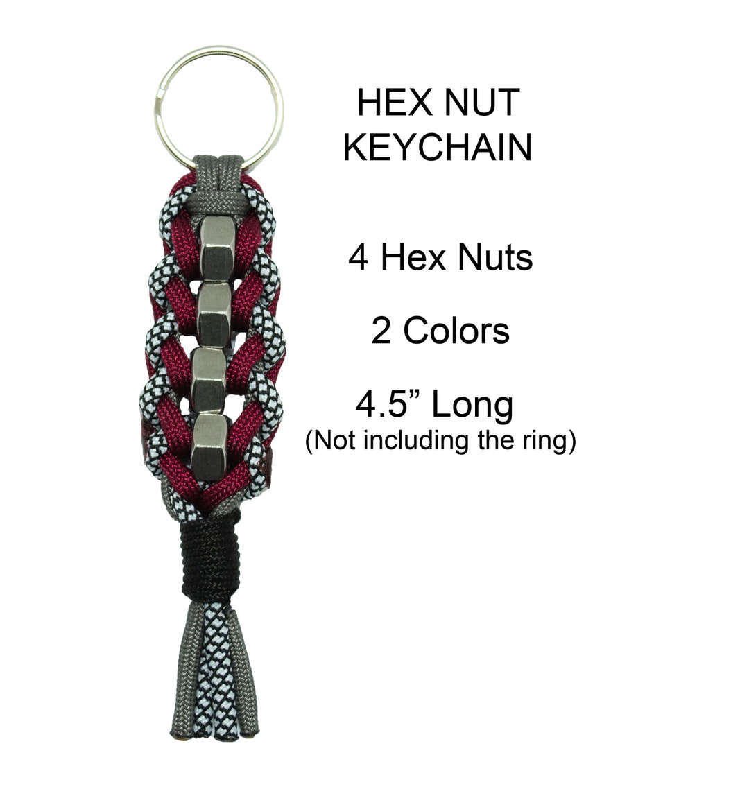 Nut Keychain Hex Nut Keychain - Etsy