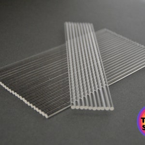 35 7 Clear New Acrylic reusable Cake Topper Sticks Picks Rods Triangular  4mmx4mmx4mm