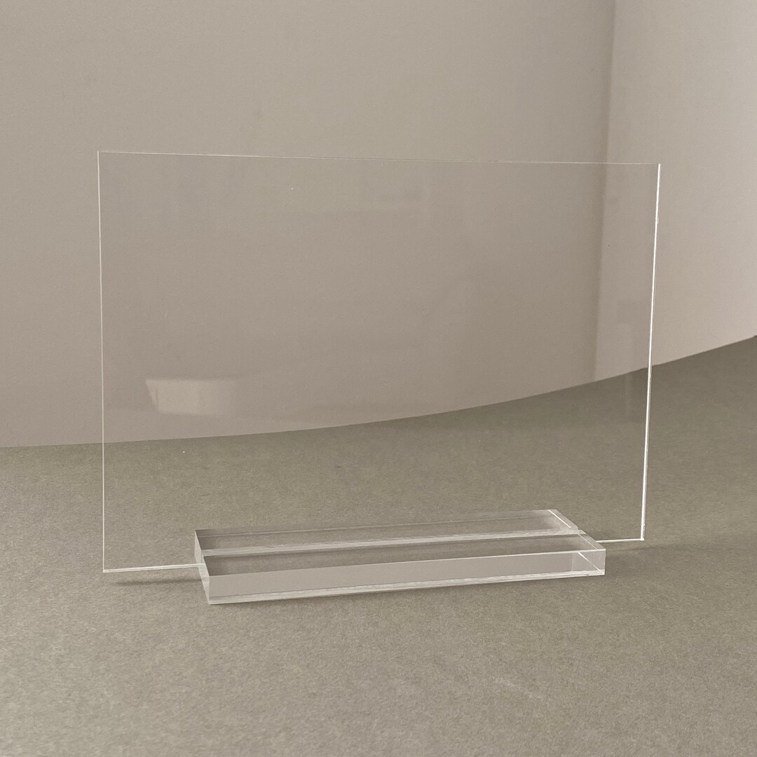 Clear A5 Acrylic Sheet and Stand 3mm, Acrylic Sign Holders With Stand