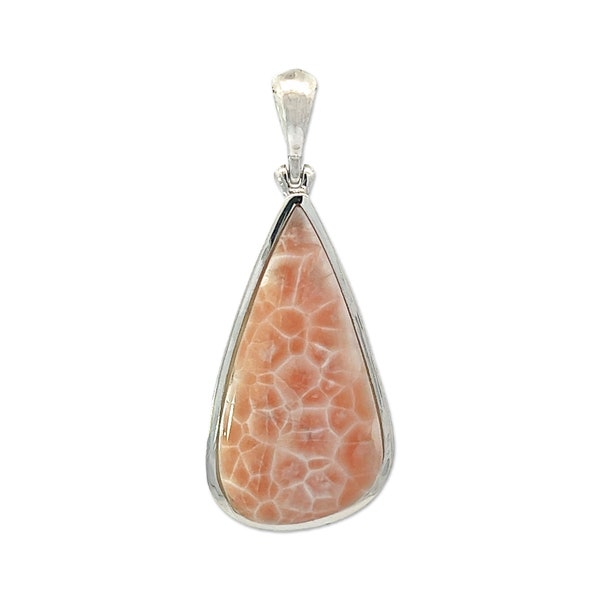 Starborn Pink Natrolite Stone Pendant Necklace (22")