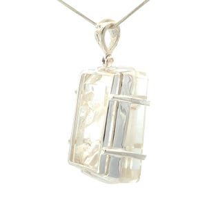 Starborn Manifestation Quartz Crystal Pendant Necklace In Sterling Silver – Includes Chain & Jewelry Box - View #2