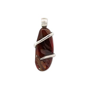 Fire Agate Pendant Necklace by Stones Desire