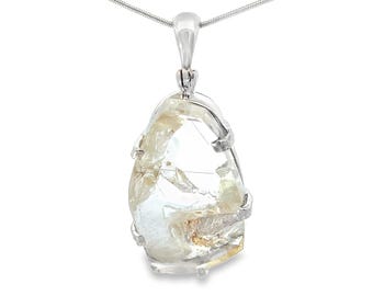 Starborn Manifestation Quartz Crystal Pendant Necklace (22") Clear