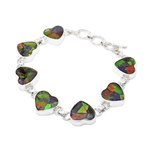 Starborn Ammolite Stone Bracelet (8.75&quot;) Green