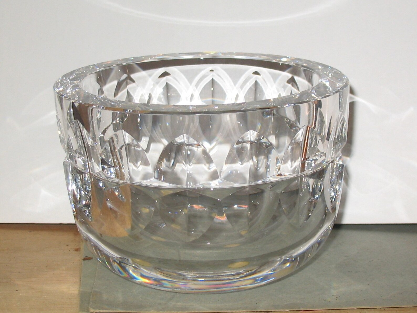Vintage 1970s Kosta Boda Sweden Heavy Hand Cut Crystal Bowl Etsy