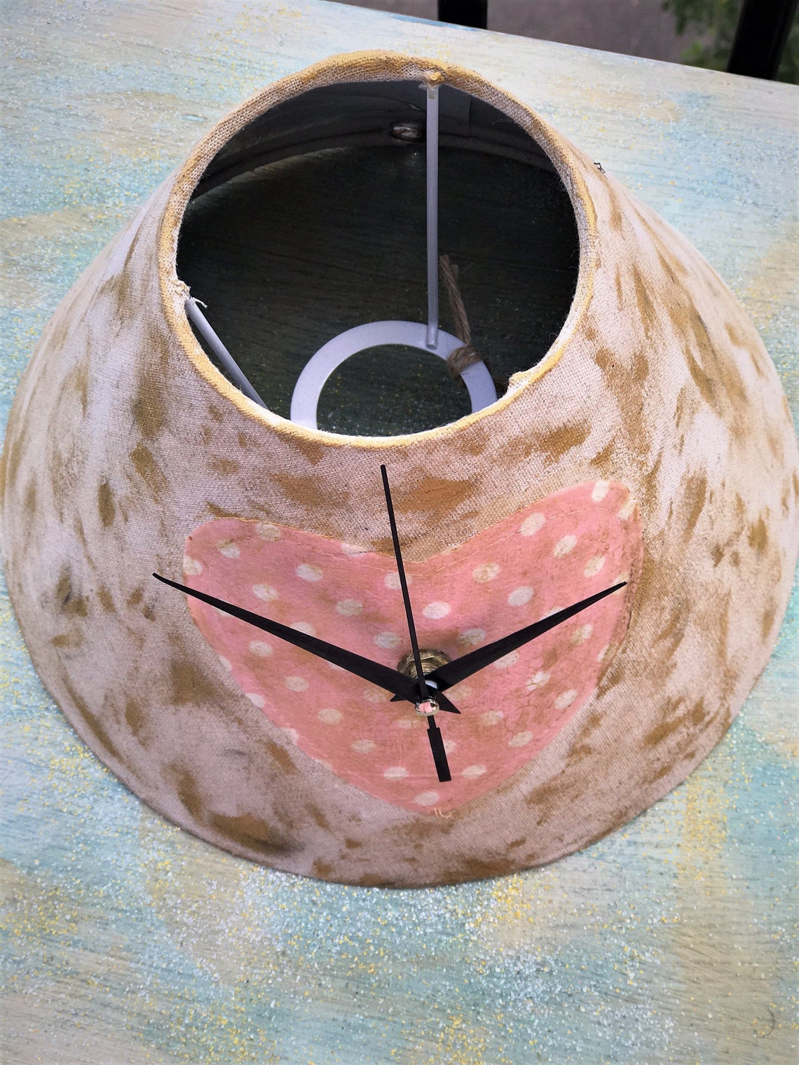 Lampshade Decoration Clock Vintage Clock Lamp Shade Clock Room Etsy UK