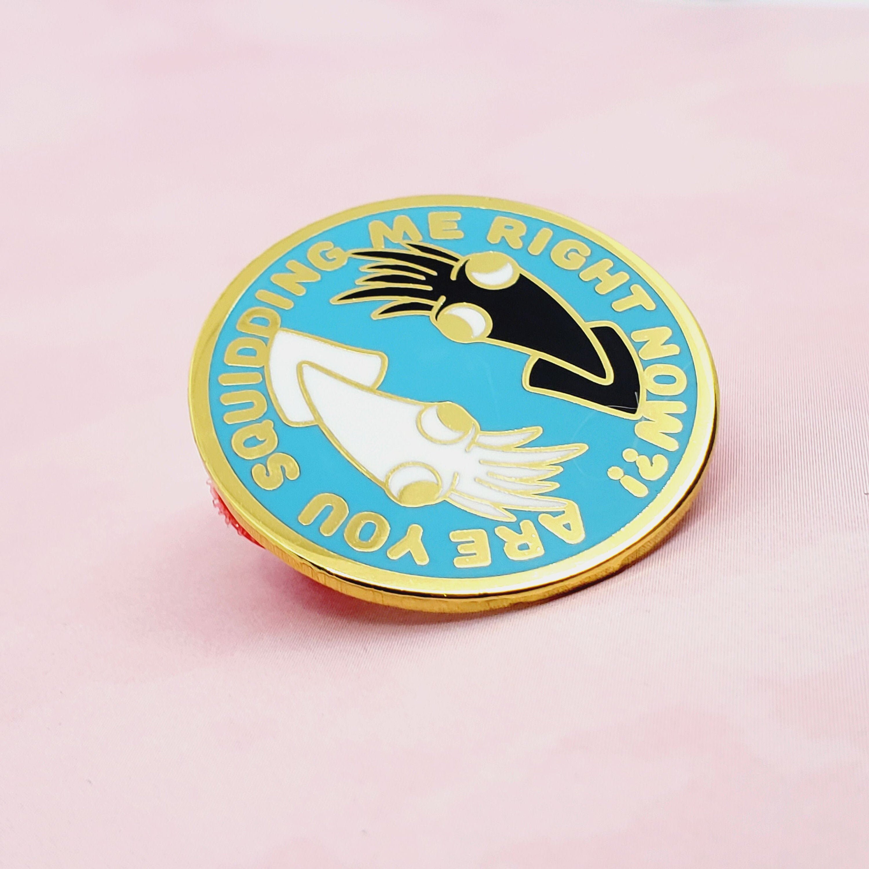 Squid Enamel Pin Animal Fish Fishing Cute Kawaii Octopus