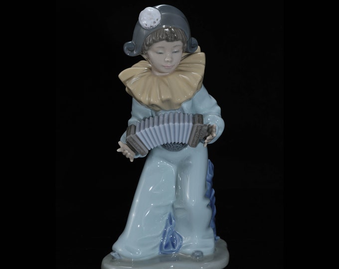 Nao by Lladro Harlequins Concerto Clown Playing the Accordion - Etsy