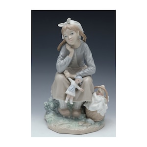 Lladro Girl and Doll 