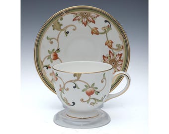 Set of 4 Elegant Wedgwood Queen's Ware- Edme Tea Cup 8cm With