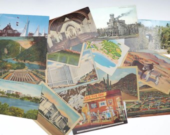 Vintage Post Cards Approximately 160 From The 1940s - 1970s