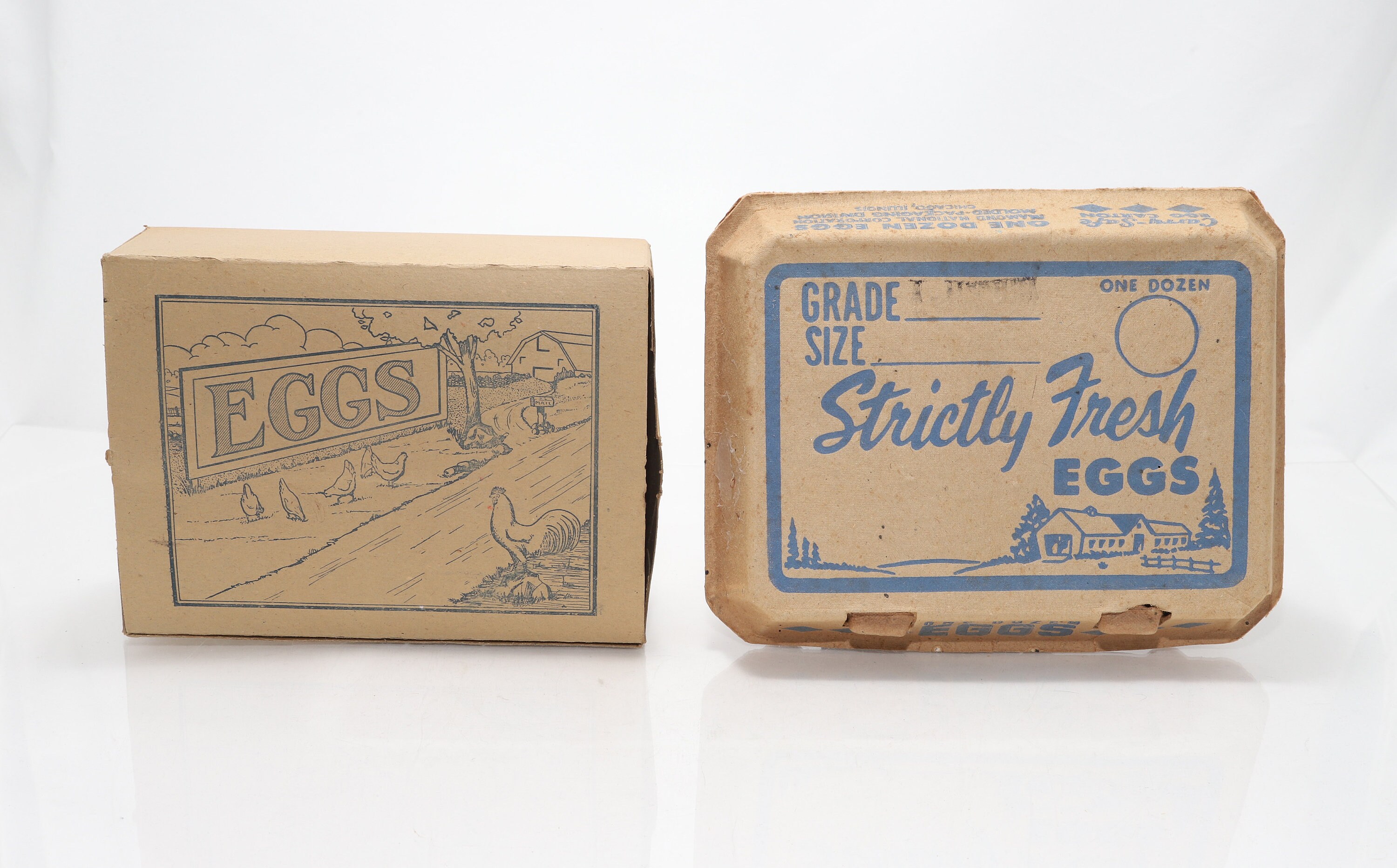 Vintage Cardboard Printed Egg Cartons For One Dozen Eggs Each Etsy 日本