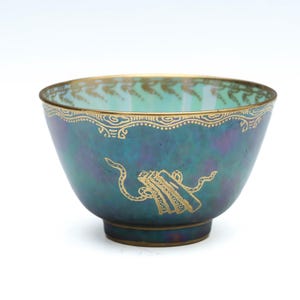  八角形 Fairyland Lustreドラゴン アンティーク WEDGWOOD 八角形 Fairyland Lustreドラゴン アンティーク