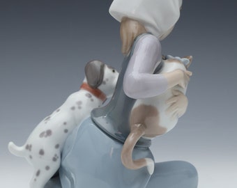 Lladro Little Friskies Cat and Dog Porcelain Figurine 5032 - Etsy