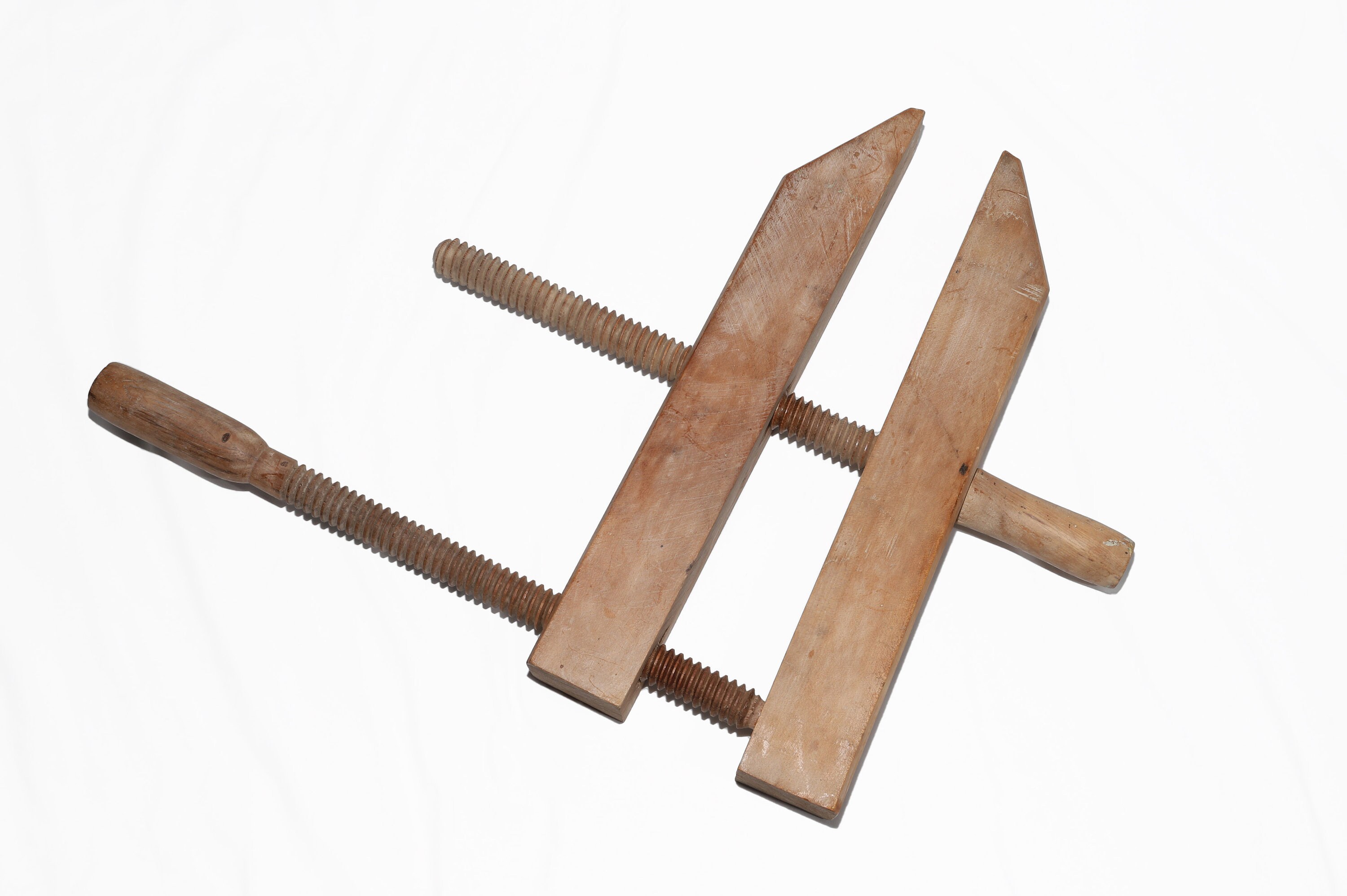 Large Wood Clamp With 18 Inch Jaws and 20 Inch Wood Spindles Etsy