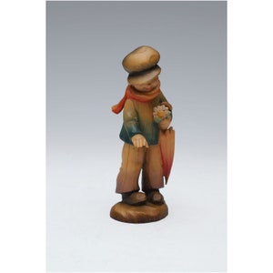 ANRI Boy With Umbrella Figurine By Juan Ferrandiz
