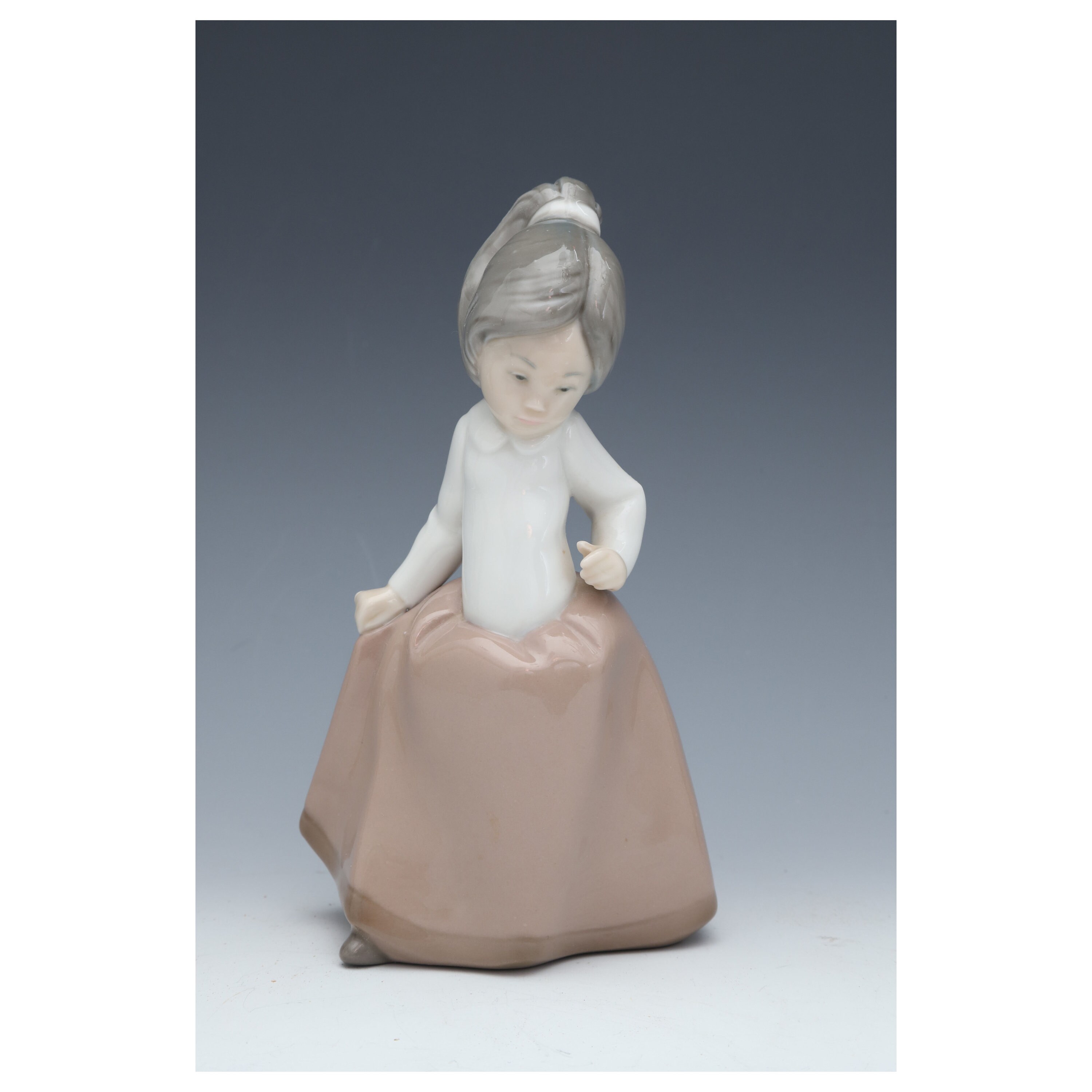 Lladro Nao Young Girl Porcelain Figurine in Tan Dress - Etsy