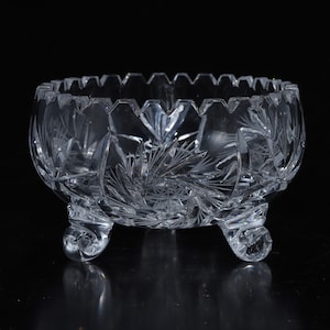Round Crystal Footed Vase  Crystal Footed Bowl Crystal Candy Dish